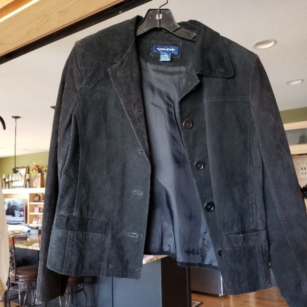 leather button up jacket
